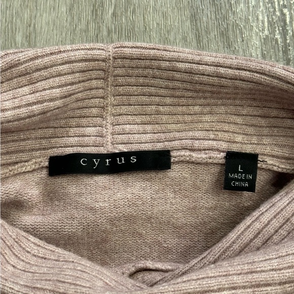 Cyrus Sweater Women Size Large Mauve Rose Pink Tunic Style Knit Preppy Office - Picture 5 of 10
